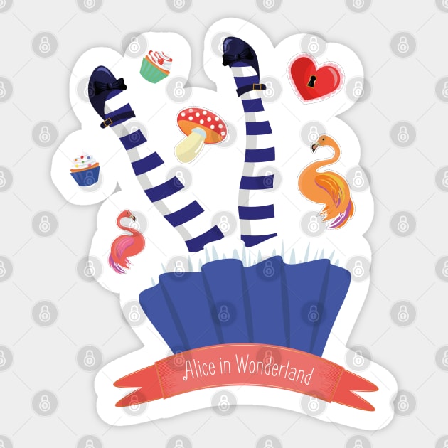 Alice in Wonderland Sticker by Svetlanarto_printables